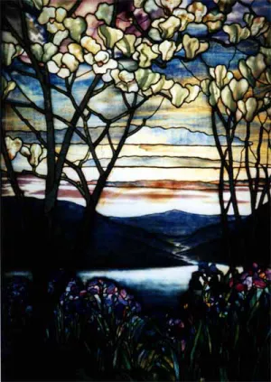 Magnolias and Irises by Louis Comfort Tiffany Oil Painting