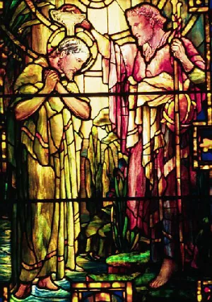 The Baptism of Jesus by Louis Comfort Tiffany - Oil Painting Reproduction