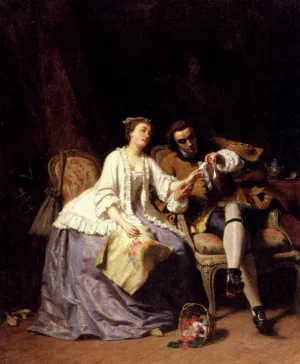 The Prick of the Needle by Louis Coulon Oil Painting