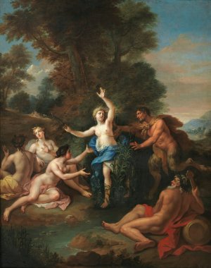 Pan and Syrinx by Louis De Boullogne The Younger Oil Painting