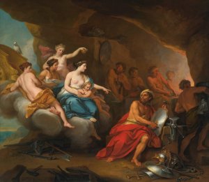Venus In The Forge Of Vulcan by Louis De Boullogne The Younger Oil Painting