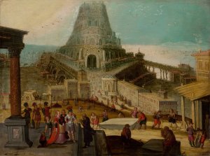 The Building Of The Tower Of Babel by Louis De Caulery Oil Painting