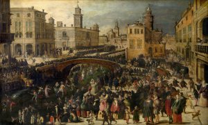 Shrove Tuesday on the Ice by Louis De Caullery Oil Painting