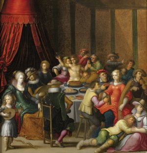 The Feast Of Bacchus by Louis De Caullery Oil Painting