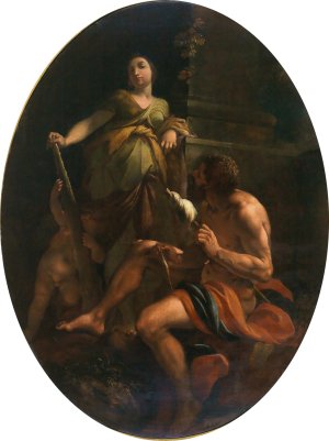 Hercules and Omphale by Louis Dorigny Oil Painting
