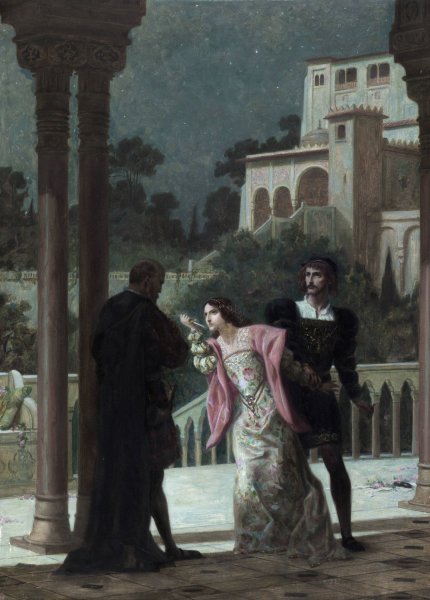Hernani; - dernier acte  by Louis Edouard Fournier - Hand-Painted Oil Painting Reproduction
