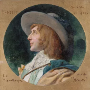 Portrait de Emile Dehelly by Louis Edouard Fournier Oil Painting