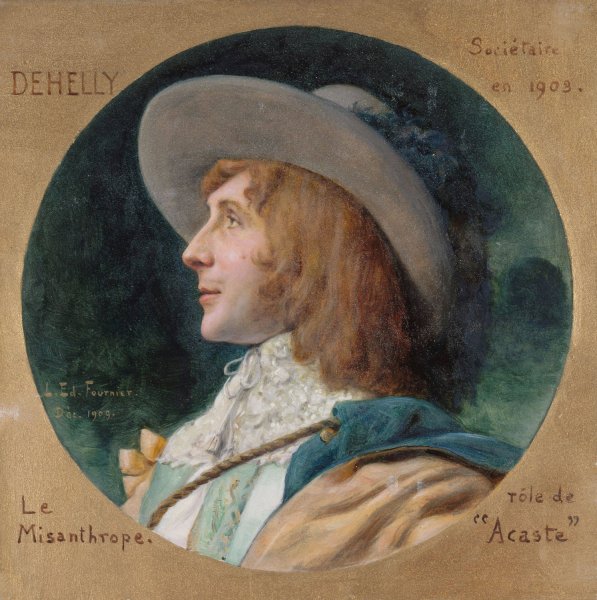Portrait de Emile Dehelly  by Louis Edouard Fournier - Hand-Painted Oil Painting Reproduction