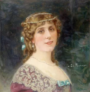 Portrait de Gabrielle Robinne, societaire de la Comedie-Francaise, dans le role d'Elmire du 'Tartuffe' by Louis Edouard Fournier Oil Painting