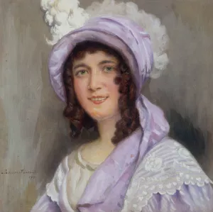 Portrait de Mademoiselle Maille, societaire de la Comedie-Francaise, dans le role de Mme de Lancy dans 'Antony'. by Louis Edouard Fournier Oil Painting