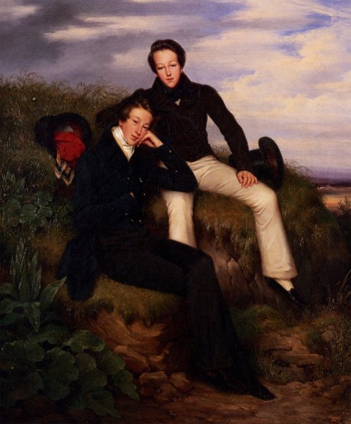 Main Product Photo of A Day In the Country Painting by Louis Eugene Coedes