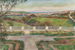 View from the Gardens by Louis Floutier Oil Painting