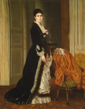Portrait de Mme Aubry-Vites Oil painting by Louis-Francois-Prosper Roux
