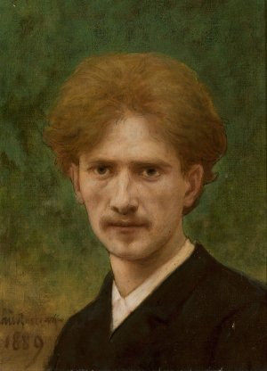 Portrait of Ignacy Paderewski by Louis Frederic Schutzenberger Oil Painting