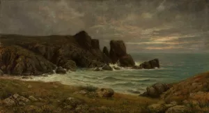 Rocky seaside Oil painting by Louis Frederic Schutzenberger