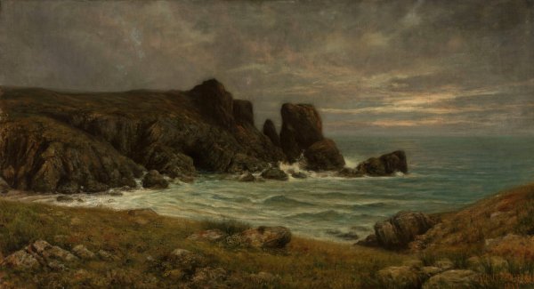 Rocky seaside  by Louis Frederic Schutzenberger - Hand-Painted Oil Painting Reproduction