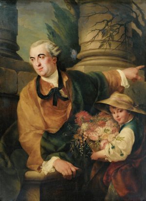 Portrait Of Charles Claude Flahault De La Billarderie, Comte D'angiviller by Louis-Gabriel Blanchet Oil Painting