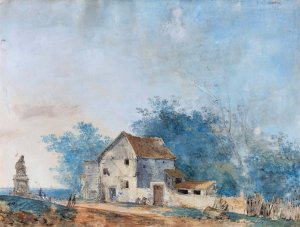 Landscape by Louis Gabriel Moreau Oil Painting