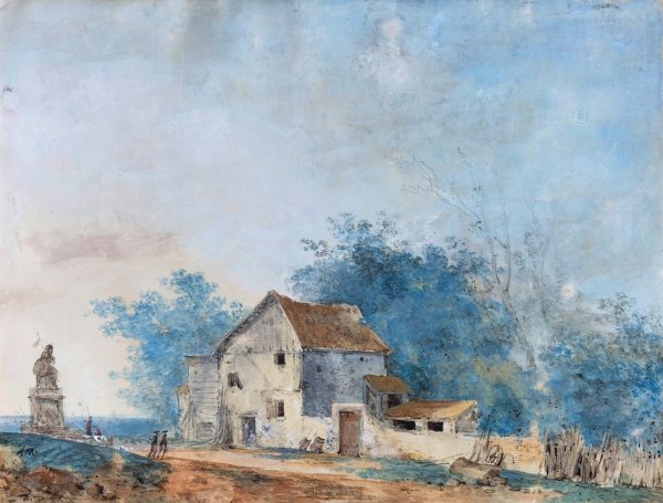 Main Product Photo of Landscape  Painting by Louis Gabriel Moreau