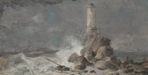 The Lighthouse ( Le Grand Phare) by Louis Gabriel Moreau Oil Painting