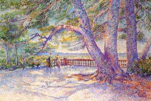 The Terrace by Louis Gaidan Oil Painting