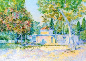 Villa in Saint-Tropez by Louis Gaidan - Oil Painting Reproduction