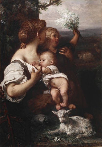 Peace  by Louis Gallait - Hand-Painted Oil Painting Reproduction