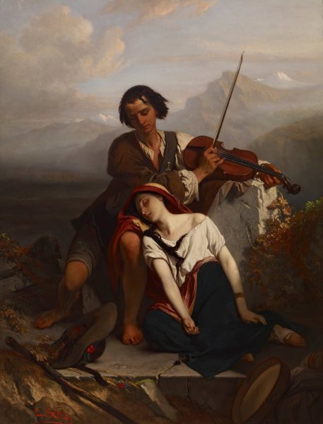 Main Product Photo of Power of Music  Painting by Louis Gallait