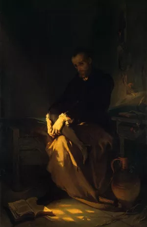 Tasso in the Prison by Louis Gallait - Oil Painting Reproduction