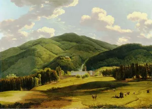 A View of the Benedictine Abbey at Vallombrosa by Louis Gauffier Oil Painting