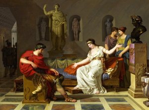 Cleopatra and Octavian by Louis Gauffier Oil Painting