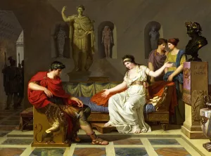 Cleopatra and Octavian by Louis Gauffier Oil Painting