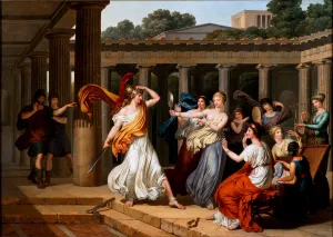 Odysseus Recognises Achilles Amongst the Daughters of Lycomedes painting by Louis Gauffier