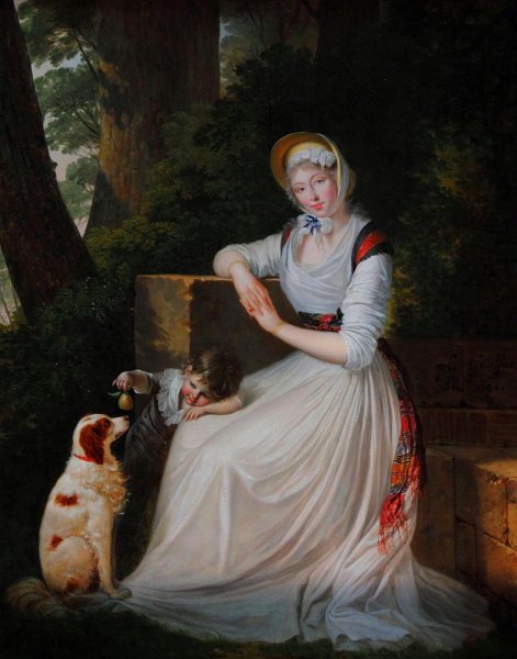 Main Product Photo of Portrait of Elizabeth of Holland with Her Son Painting by Louis Gauffier