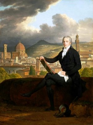 Portrait of the Poet Thomas Penrose by Louis Gauffier Oil Painting