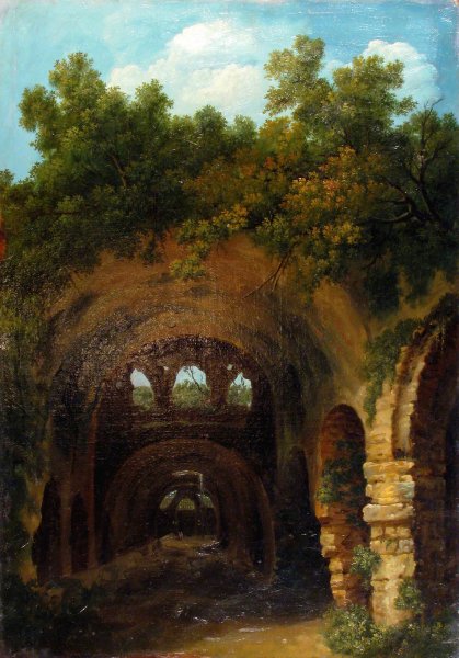 Main Product Photo of Ruins of a Roman Bath or Reservoir Painting by Louis Gauffier