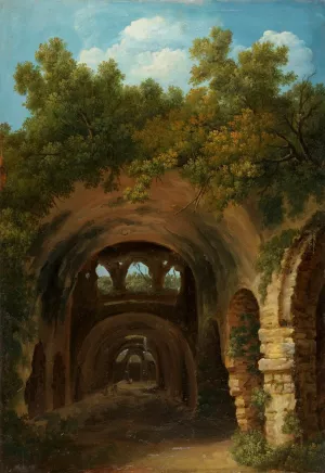 Ruins of a Roman Bath or Reservoir by Louis Gauffier - Oil Painting Reproduction
