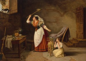 The Stolen Bird by Louis Gauffier Oil Painting