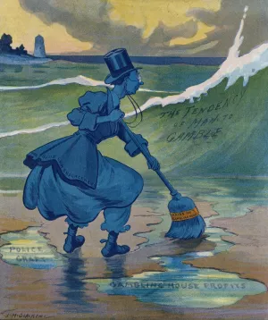 Mrs. Partington outdone by Louis Glackens Oil Painting