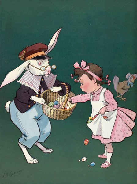 Main Product Photo of Puck Easter  Painting by Louis Glackens