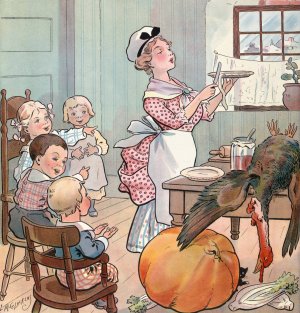 Puck Thanksgiving by Louis Glackens Oil Painting