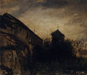 L'abside de Saint-Pierre-de-Montmartre by Louis-Godefroy Jadin Oil Painting