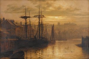 Whitby by Louis Grimshaw Oil Painting