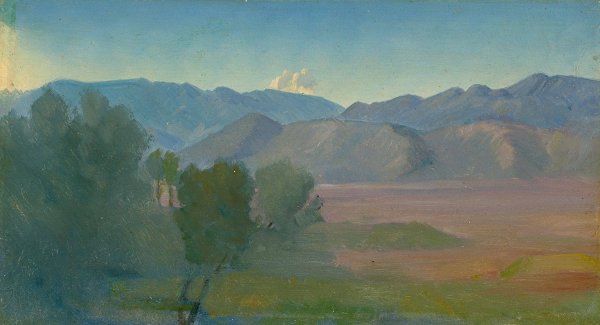 Vorgebirgslandschaft  by Louis Gurlitt - Hand-Painted Oil Painting Reproduction