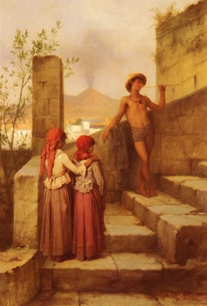 Au Tombeau De Virgile by Louis Hector Leroux Oil Painting