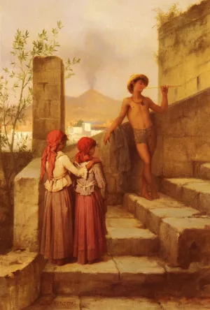 Au Tombeau De Virgile painting by Louis Hector Leroux