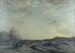 La Banlieue de Paris aux environs des fortifications by Louis Henri Foreau Oil Painting