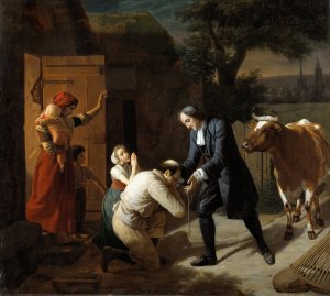 Fenelon returns a Stolen Cow to a Peasant by Louis Hersent Oil Painting