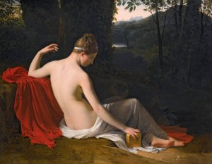 Pandora Reclining In A Wooded Landscape by Louis Hersent Oil Painting