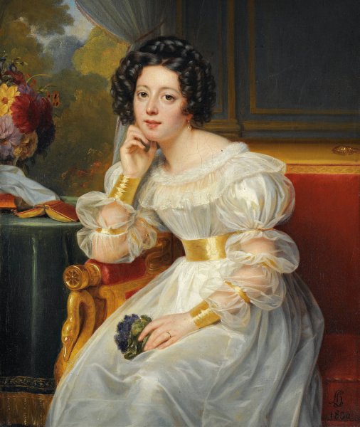 Main Product Photo of Portrait Of A Young Lady  Painting by Louis Hersent